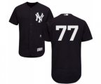 New York Yankees #77 Clint Frazier Navy Blue Alternate Flex Base Authentic Collection MLB Jersey