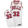 Adidas Chicago Bulls #32 Kris Dunn Authentic White Home NBA Jersey