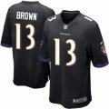 Baltimore Ravens #13 John Brown Game Black Alternate NFL Jersey