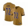 Baltimore Ravens #72 Alex Lewis Limited Gold Inverted Legend Football Jersey