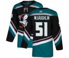 Anaheim Ducks #51 Blake McLaughlin Authentic Black Teal Alternate Hockey Jersey