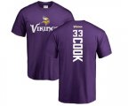 Minnesota Vikings #33 Dalvin Cook Purple Backer T-Shirt