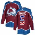 Colorado Avalanche #5 Rob Ramage Authentic Burgundy Red USA Flag Fashion NHL Jersey