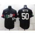 Nike Los Angeles Dodgers #50 Mookie Betts Black Road Authentic Jersey