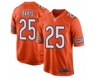 Chicago Bears #25 Mike Davis Game Orange Alternate Football Jersey