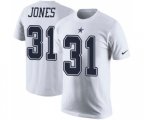 Dallas Cowboys #31 Byron Jones White Rush Pride Name & Number T-Shirt