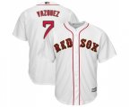 Boston Red Sox #7 Christian Vazquez Replica White 2019 Gold Program Cool Base Baseball Jersey