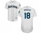 Seattle Mariners #18 Yusei Kikuchi White Home Flex Base Authentic Collection Baseball Jersey