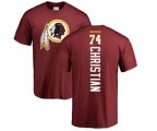 Washington Redskins #74 Geron Christian Maroon Backer T-Shirt