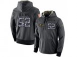 Baltimore Ravens #52 Ray Lewis Stitched Black Anthracite Salute to Service Player Performance Hoodie
