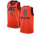 Oklahoma City Thunder #0 Russell Westbrook Orange Swingman Jersey - Earned Edition