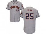 Houston Astros #25 Jose Cruz Jr. Grey Flexbase Authentic Collection MLB Jersey