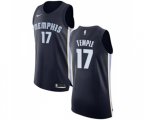 Memphis Grizzlies #17 Garrett Temple Authentic Navy Blue Road NBA Jersey - Icon Edition