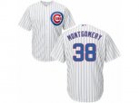 Chicago Cubs #38 Mike Montgomery Replica White Home Cool Base MLB Jersey