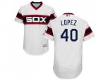 Chicago White Sox #40 Reynaldo Lopez White Flexbase Authentic Collection Alternate Home Stitched MLB Jerseys