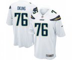 Los Angeles Chargers #76 Russell Okung Game White Football Jersey