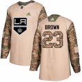 Los Angeles Kings #23 Dustin Brown Authentic Camo Veterans Day Practice NHL Jersey