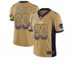 Los Angeles Rams #63 Austin Corbett Limited Gold Rush Drift Fashion Football Jersey
