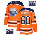 Edmonton Oilers #60 Olivier Rodrigue Authentic Orange Fashion Gold NHL Jersey