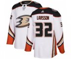 Anaheim Ducks #32 Jacob Larsson Authentic White Away Hockey Jersey