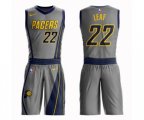 Indiana Pacers #22 T. J. Leaf Swingman Gray Basketball Suit Jersey - City Edition