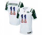 New York Jets #11 Robby Anderson Elite White Road USA Flag Fashion Football Jersey