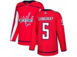 Washington Capitals #5 Rod Langway Red Home Authentic Stitched NHL Jersey