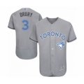 Toronto Blue Jays #3 Brandon Drury Authentic Gray 2016 Father's Day Fashion Flex Base Baseball Player Jersey