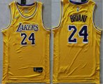 Los Angeles Lakers #24 Kobe Bryant 75th Anniversary Diamond Gold 2021 Stitched Basketball Jersey