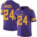 Minnesota Vikings #24 Tramaine Brock Limited Purple Rush Vapor Untouchable NFL Jersey