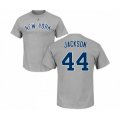 New York Yankees #44 Reggie Jackson Gray Name & Number T-Shirt