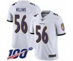 Baltimore Ravens #56 Tim Williams White Vapor Untouchable Limited Player 100th Season Football Jersey