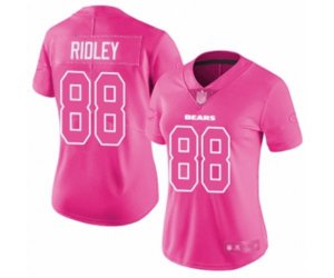 Women Chicago Bears #88 Riley Ridley Limited Pink Rush Fashion Football Jersey