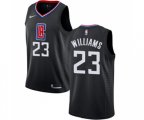 Los Angeles Clippers #23 Louis Williams Authentic Black Alternate Basketball Jersey Statement Edition