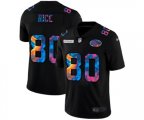 San Francisco 49ers #80 Jerry Rice Multi-Color Black 2020 NFL Crucial Catch Vapor Untouchable Limited Jersey
