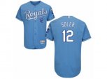 Kansas City Royals #12 Jorge Soler Light Blue Flexbase Authentic Collection MLB Jersey