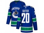 Vancouver Canucks #20 Brandon Sutter Blue Home Authentic Stitched NHL Jersey