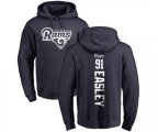 Los Angeles Rams #91 Dominique Easley Navy Blue Backer Pullover Hoodie