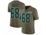 Seattle Seahawks #68 Justin Britt Limited Olive 2017 Salute to Service NFL Jersey