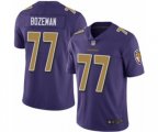Baltimore Ravens #77 Bradley Bozeman Limited Purple Rush Vapor Untouchable Football Jersey