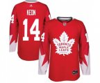 Toronto Maple Leafs #14 Dave Keon Authentic Red Alternate NHL Jersey