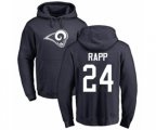 Los Angeles Rams #24 Taylor Rapp Navy Blue Name & Number Logo Pullover Hoodie