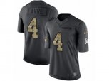 Atlanta Falcons #4 Brett Favre Limited Black 2016 Salute to Service NFL Jersey