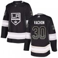 Los Angeles Kings #30 Rogie Vachon Authentic Black Drift Fashion NHL Jersey