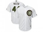 Chicago Cubs #44 Anthony Rizzo White(Blue Strip) New Cool Base 2018 Memorial Day Stitched MLB Jersey