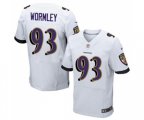 Baltimore Ravens #93 Chris Wormley Elite White Football Jersey