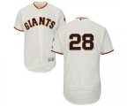 San Francisco Giants #28 Buster Posey Cream Home Flex Base Authentic Collection Baseball Jersey