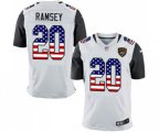 Jacksonville Jaguars #20 Jalen Ramsey Elite White Road USA Flag Fashion Football Jersey