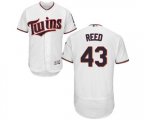 Minnesota Twins #43 Addison Reed White Home Flex Base Authentic Collection Baseball Jersey