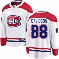 Montreal Canadiens #88 Brandon Davidson Authentic White Away Fanatics Branded Breakaway NHL Jersey